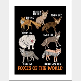 Foxes Of The World Funny Fox Stuff Animals Educational Gifts Posters and Art